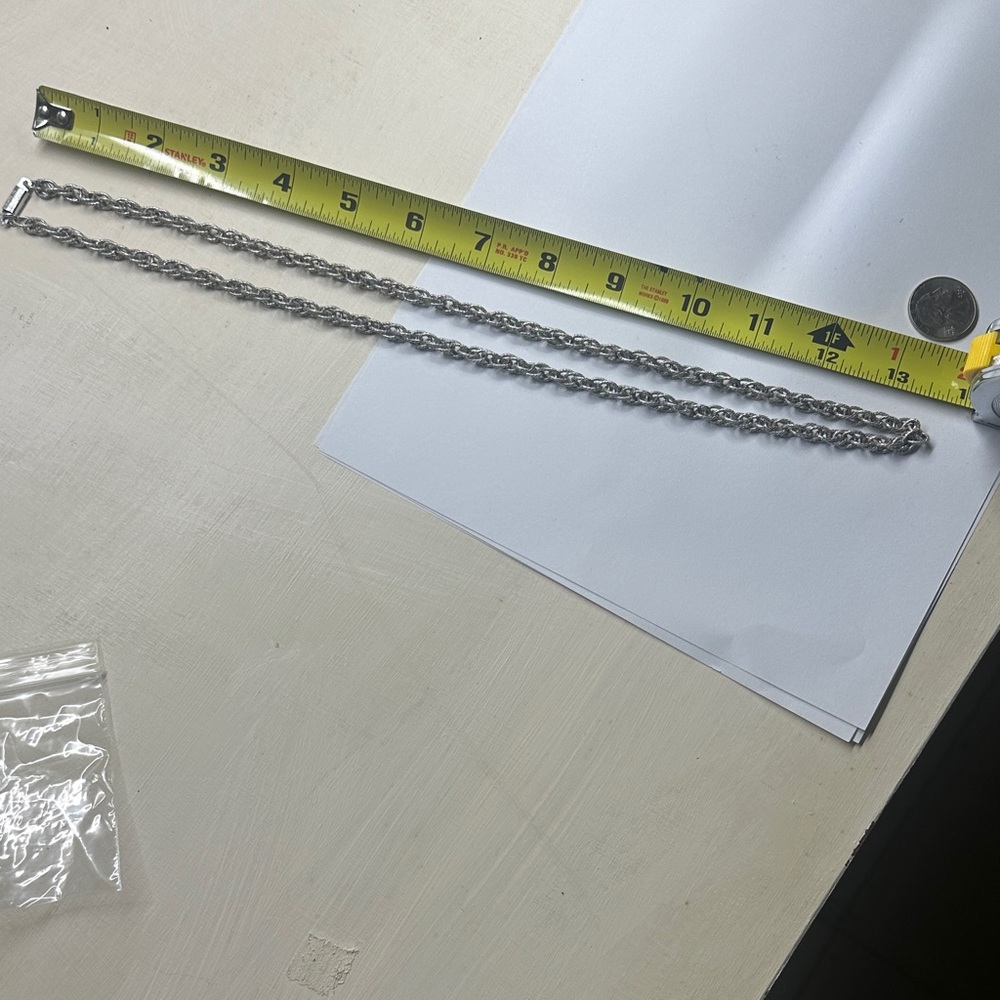 Silver Rope Chain Necklace - Picture 4 of 5